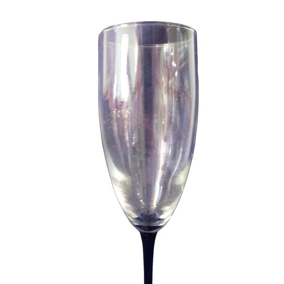 Cristal D'Arques Neptune Champagne Glass A Pair Cobalt Blue Stem Retired EUC - Picture 9 of 12